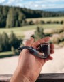smoking a pipe in the open air