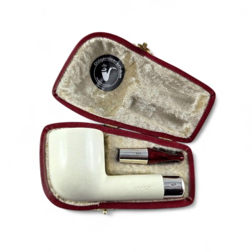 fajka dulger meerschaum block medium silver turcja
