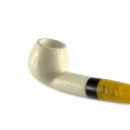 Pfeife Dulger Meerschaum klein gebogen Apfel dm82
