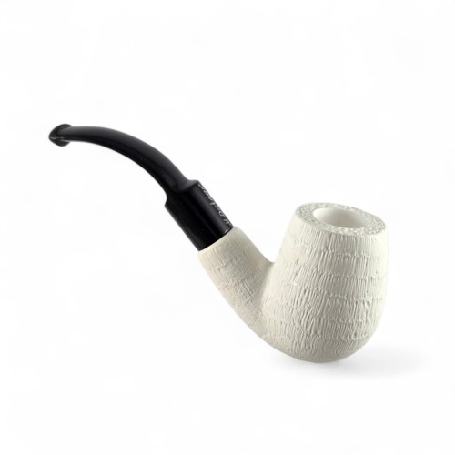 biała fajka turecka z sepiolitu do palenia tytoniu dulger meerschaum dm101