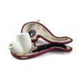 bílá turecká dýmka ze sepiolitu na kouření tabáku dulger meerschaum dm101