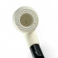 Weiße türkische Pfeife aus Sepiolith zum Tabakrauchen Dulger Meerschaum DM101