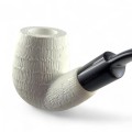 Pipa turca blanca de sepiolita para fumar tabaco Dulger Meerschaum DM101