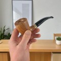 smoking a classic pipe