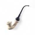 Tonpfeife zum Tabakrauchen mit dekorativem Mundstück Parol Bróg Shell