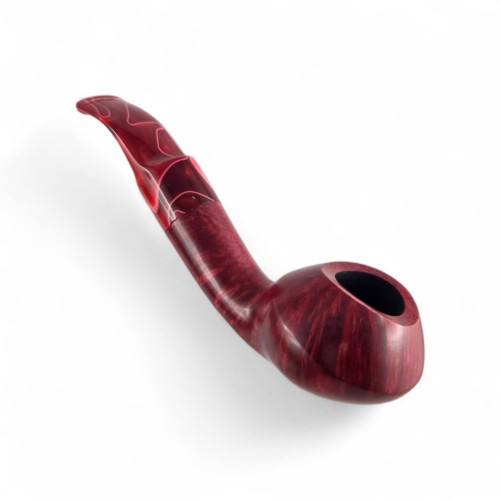 red pipe with red mouthpiece, Vincent No. 37, briar