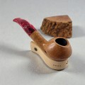 Pipa roja con boquilla roja Vincent n.º 37 briar