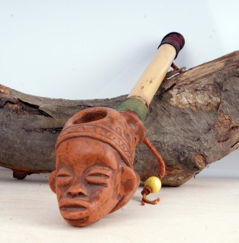 fajka gliniana glinianka fajka ceramiczna bambus kalunga parol mr bróg clay pipe.JPG