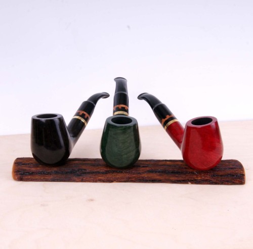 Stojak Drewniany na 3 Fajki Mr Bróg unikat podstawka pod fajkę Akacja magnes neodymowy brogshop.pl sklep online trafika pipe stand 