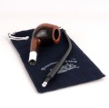 pipe with long mouthpiece and condenser