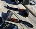 grooved pipes made of briar