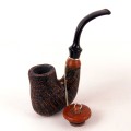 a classic briar pipe with a mushroom furnace