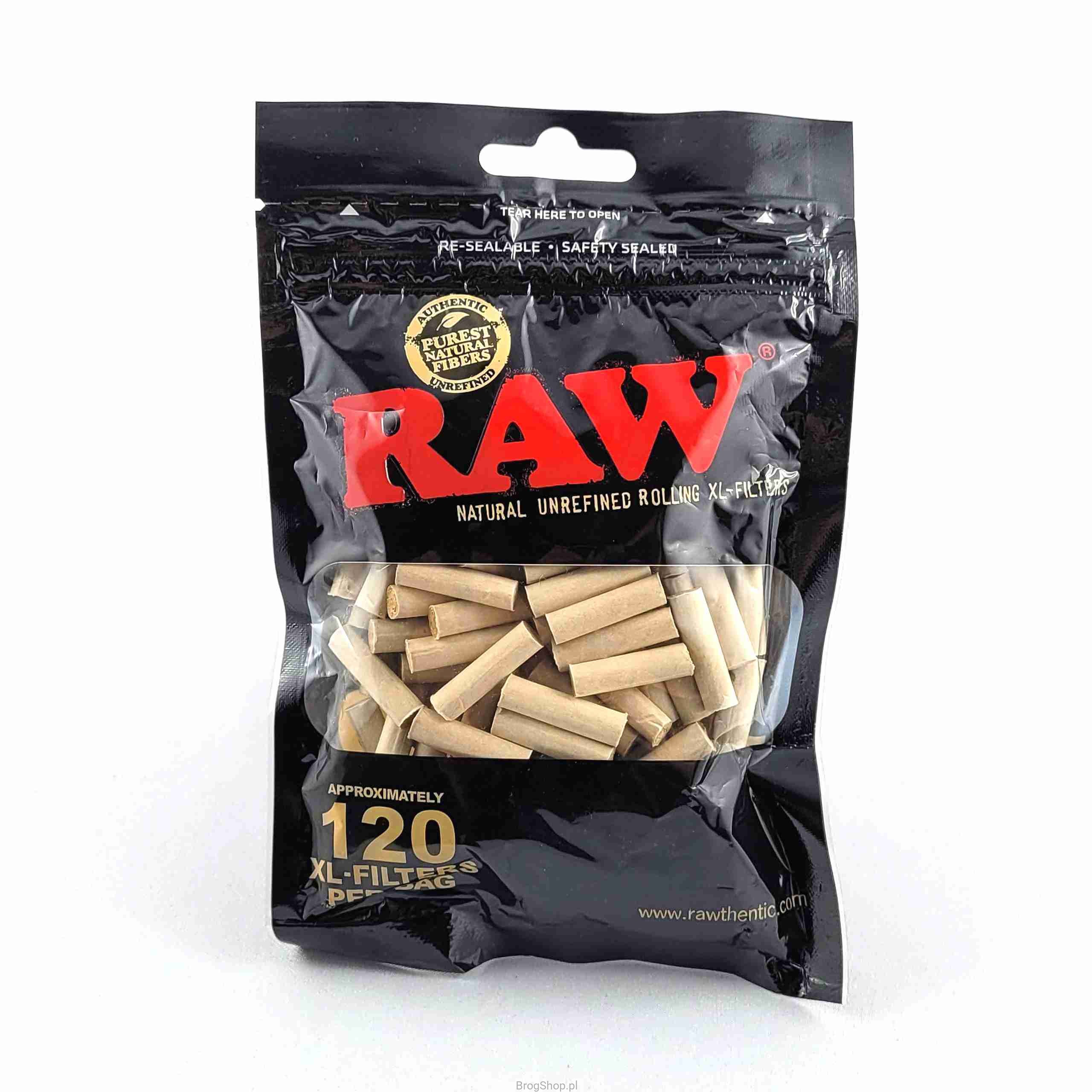 cellulose cigarette filter RAW 6 mm filters made of natural cellulose 120 pcs. BrogShop