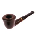 wooden pipe with oval bowl