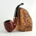 small, handmade everyday pipe, natural Italian briar