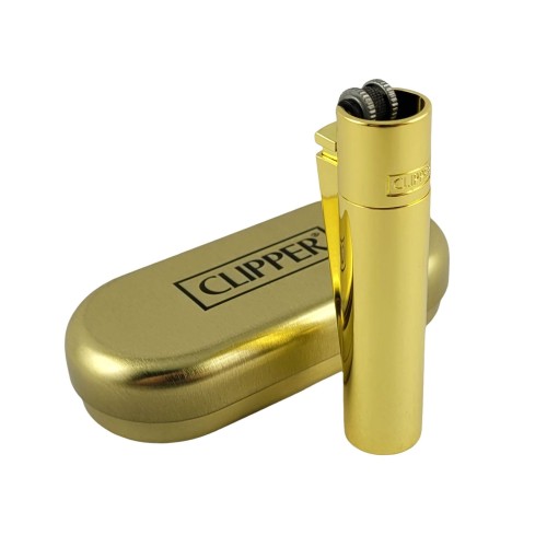 zapalniczka metal clipper reusable lighter gold 1.jpg