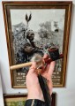 Holzpfeife der Indianer zum Tabakrauchen Kalumet