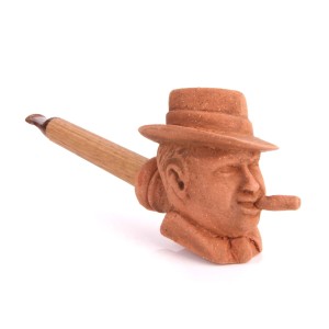 Fajka gliniana Al Capone Ceramiczna Dąb Róg naturalny Parol Mr Bróg