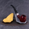 Stojak na dwie fajki skórzany Claudio Albieri podstawka na fajkę włoska skóra Mr Bróg sklep online brogshop.pl ekskluzywny prezent